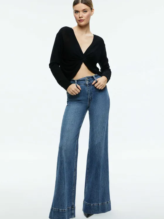 Women Alice and Olivia Akers Reversible Pullover