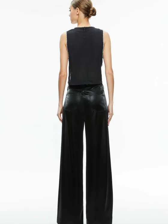 Women Alice and Olivia Amal Embellished Tank With Bandeau