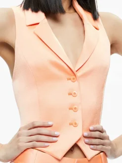Women Alice and Olivia Amber Collared Vest
