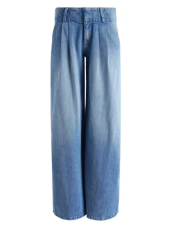 Women Alice and Olivia Anders Low Rise Pleated Jean