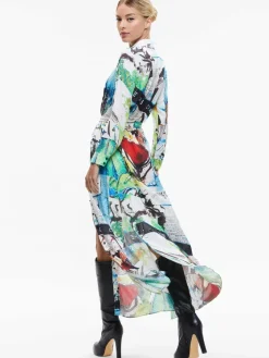 Women Alice and Olivia A+O X Basquiat Chassidy Maxi Shirt Dress