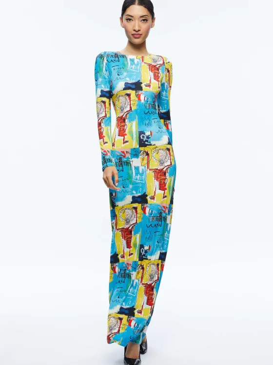 Women Alice and Olivia A+O X Basquiat Delora Maxi Dress