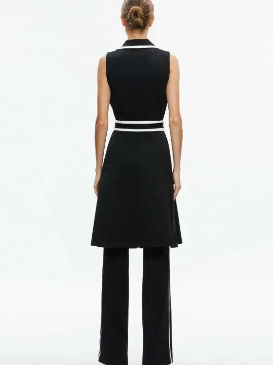 Women Alice and Olivia Aubrey Long Trench Vest