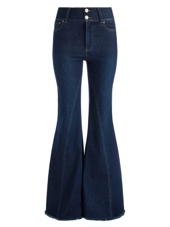 Women Alice and Olivia Beautiful Seamed Wide Leg Jean