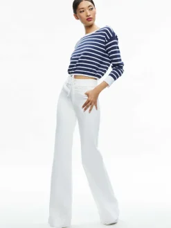 Women Alice and Olivia Bernetta Cropped Drawstring Pullover