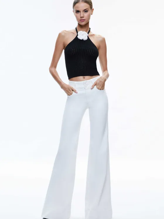 Women Alice and Olivia Bessie Halter Top