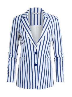 Women Alice and Olivia Breann Long Fitted Two Button Blazer