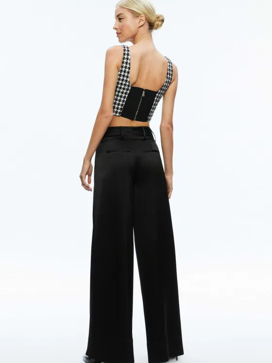 Women Alice and Olivia Breslin Corset Top + Donald Side Button Skirt
