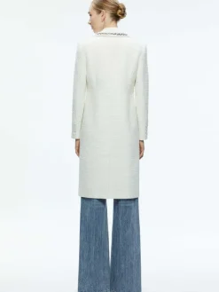 Women Alice and Olivia Bret Embellished Long Blazer