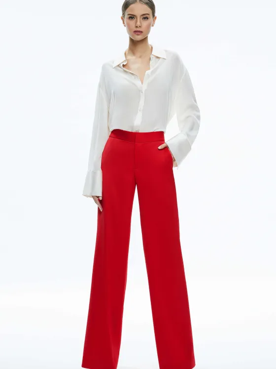 Women Alice and Olivia Calvin Wide Leg Baggy Trouser
