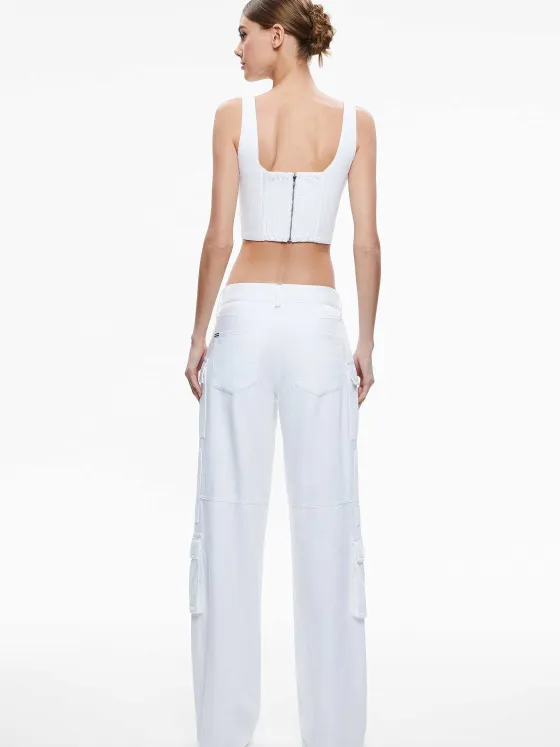 Women Alice and Olivia Cay Baggy Cargo Jeans