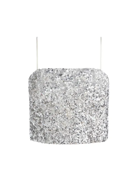 Women Alice and Olivia Ceresi Sequin Bandeau Crop Top