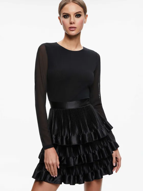 Women Alice and Olivia Chara Tiered Ruffle Mini Dress