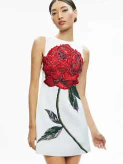 Women Alice and Olivia Clyde Embellished Shift Dress
