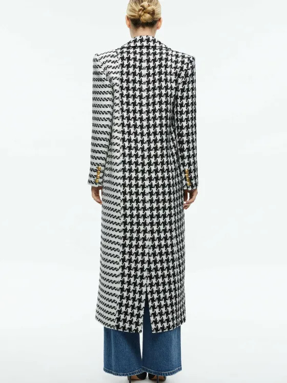 Women Alice and Olivia Colley Long Tweed Coat