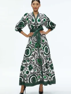 Women Alice and Olivia Cora Volume Tiered Shirt Dress