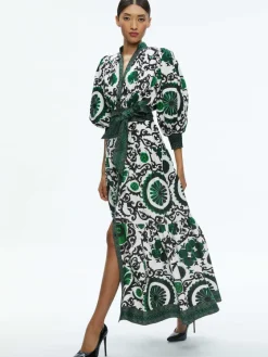 Women Alice and Olivia Cora Volume Tiered Shirt Dress