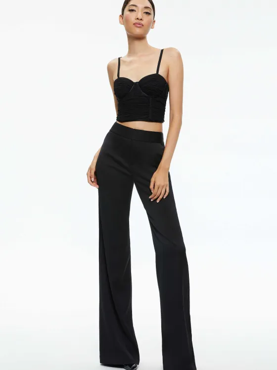 Women Alice and Olivia Damia Ruched Bustier Top