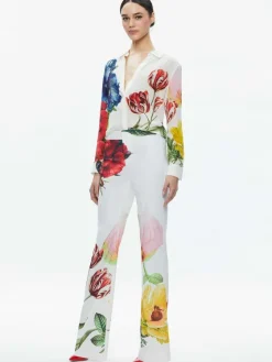 Women Alice and Olivia Denny Notch Collar Boyfriend Blazer + Livi Mid Rise Trouser