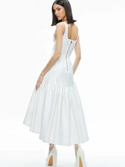 Women Alice and Olivia Diana Sleeveless Structured Midi Dress