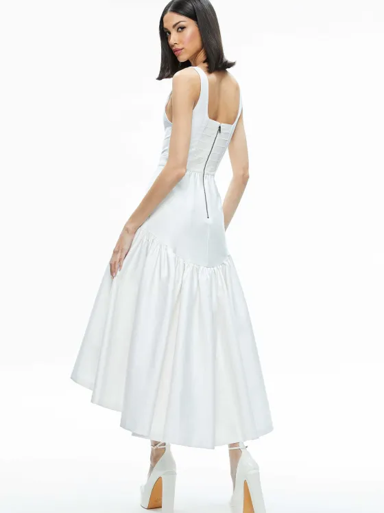 Women Alice and Olivia Diana Sleeveless Structured Midi Dress