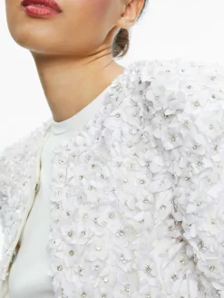 Women Alice and Olivia Domenica Embellished Mini Gown + Lorna Embellished Cropped Jacket