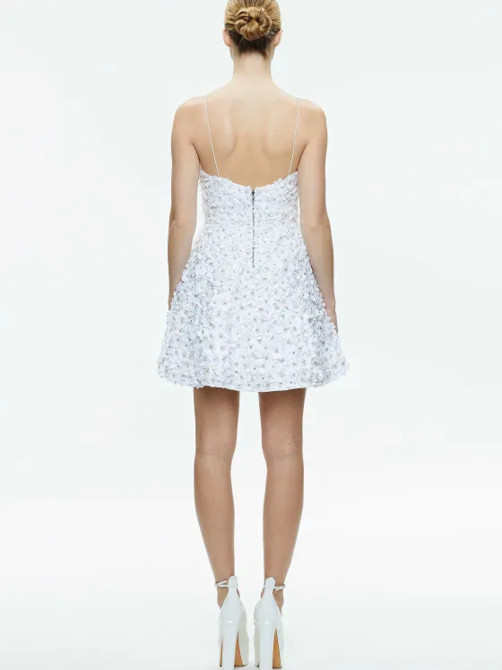 Women Alice and Olivia Domenica Embellished Mini Gown + Lorna Embellished Cropped Jacket