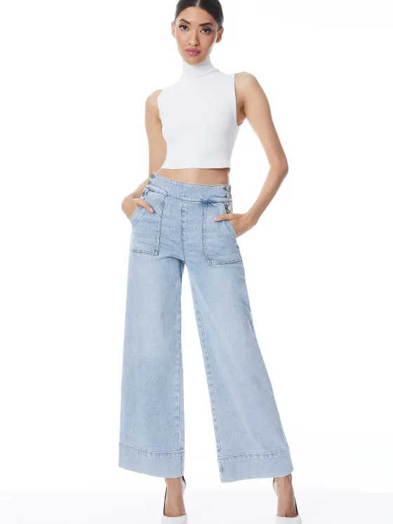 Women Alice and Olivia Donald High Waisted Jean