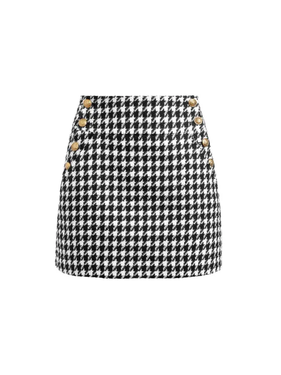 Women Alice and Olivia Donald Side Button Skirt