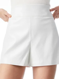 Women Alice and Olivia Donald Vegan Leather Short