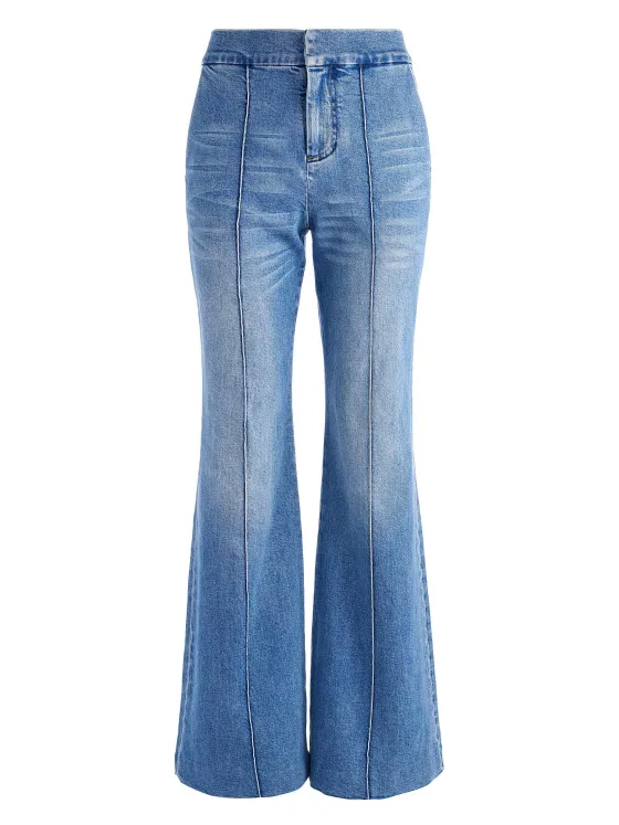 Women Alice and Olivia Dylan High Waisted Wide Leg Jean