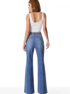 Women Alice and Olivia Dylan High Waisted Wide Leg Jean