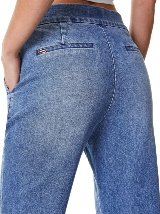 Women Alice and Olivia Dylan High Waisted Wide Leg Jean