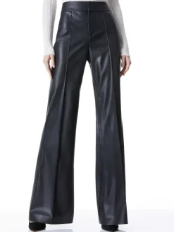 Women Alice and Olivia Dylan Vegan Leather Wide Leg Pant