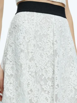 Women Alice and Olivia Earla Lace Midi Skirt