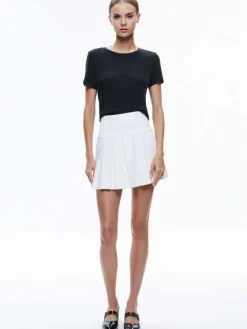 Women Alice and Olivia Emilie Box Pleat Mini Skirt