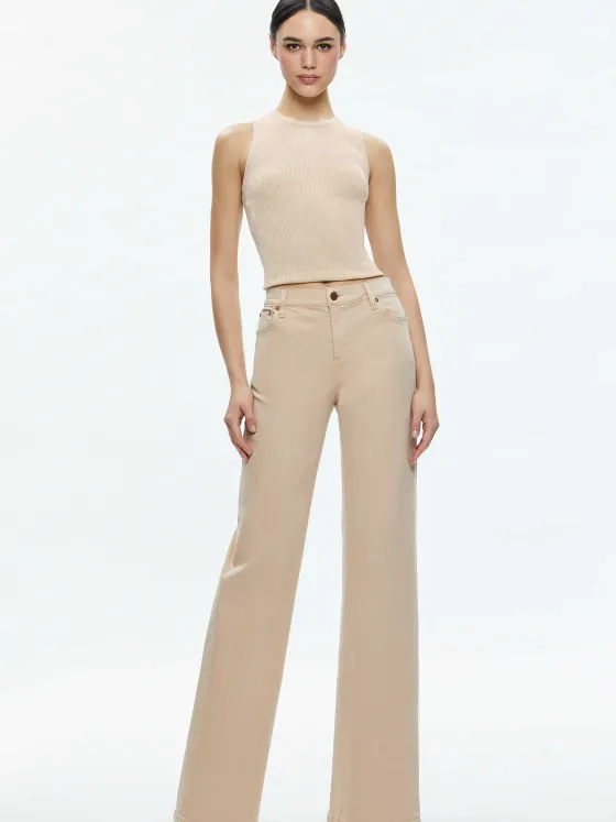 Women Alice and Olivia Ernie Low Rise Buckle Back Jean