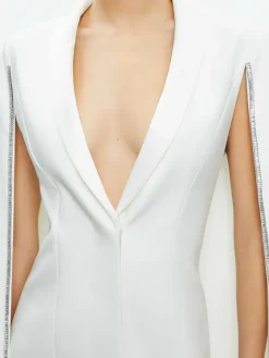 Women Alice and Olivia Esther Embellished Cape Blazer Dress