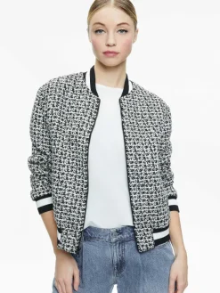 Women Alice and Olivia Felisa Varsity Bomber Jacket