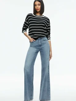 Women Alice and Olivia Fila Crewneck Pullover