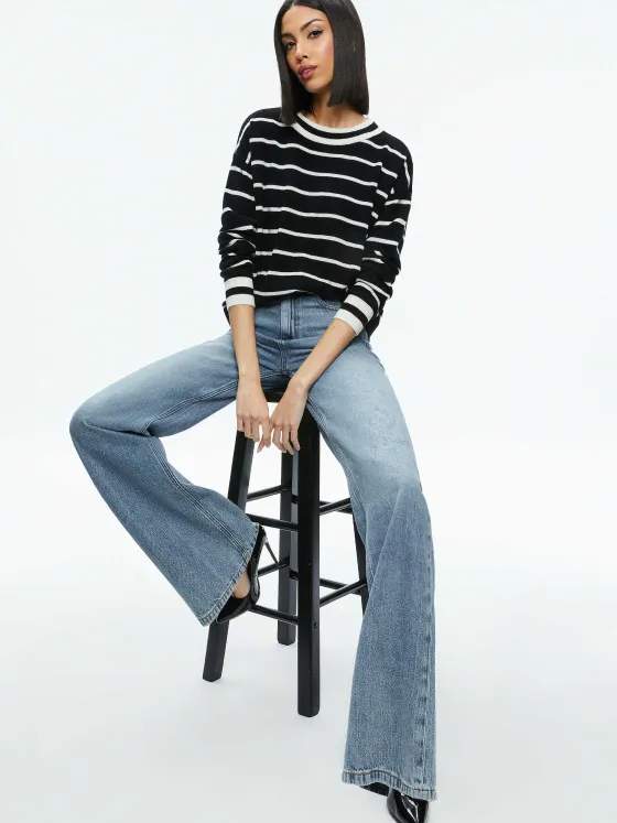 Women Alice and Olivia Fila Crewneck Pullover