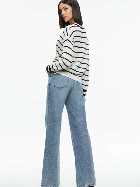 Women Alice and Olivia Fila Crewneck Pullover
