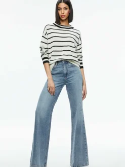 Women Alice and Olivia Fila Crewneck Pullover