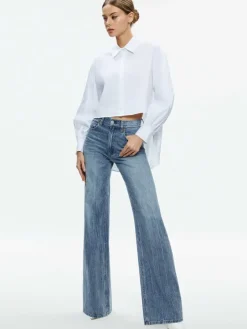 Women Alice and Olivia Finely High-Low Blouse