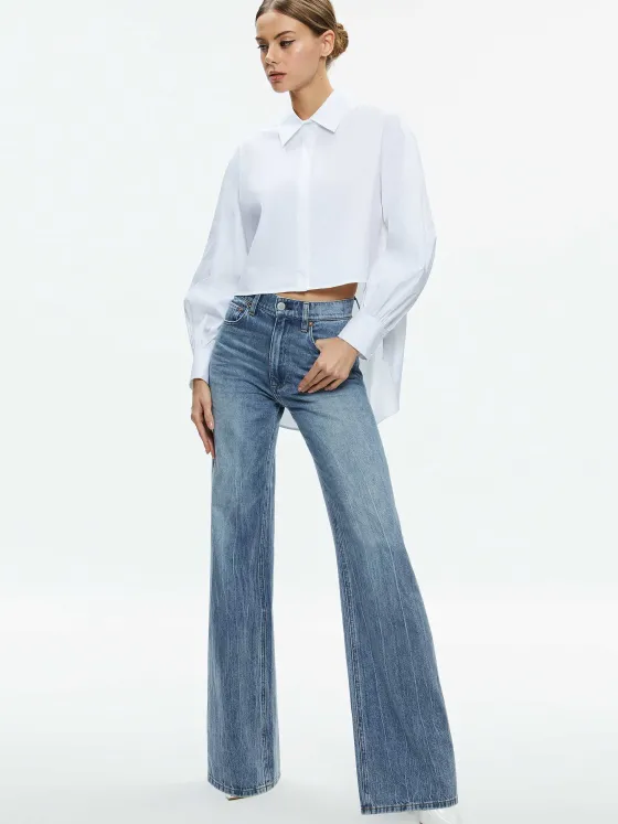 Women Alice and Olivia Finely High-Low Blouse