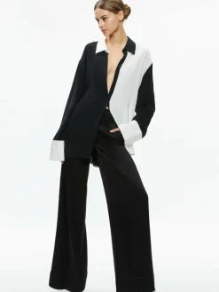 Women Alice and Olivia Finely Oversized Button Down Shirt