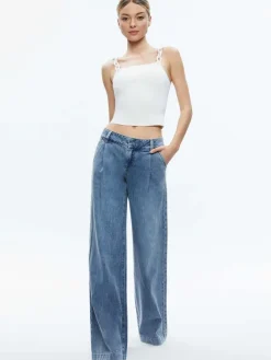Women Alice and Olivia Gretel Looped Strap Tank