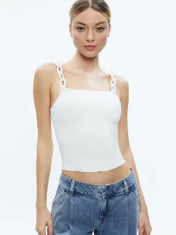Women Alice and Olivia Gretel Looped Strap Tank