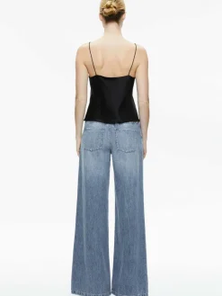 Women Alice and Olivia Harmon Drapey Slip Tank