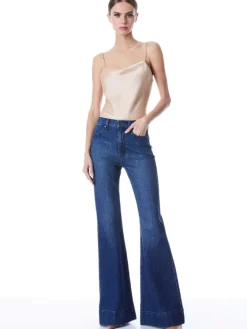 Women Alice and Olivia Harmon Drapey Slip Tank